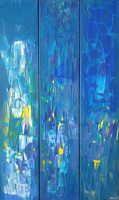 Nr 223 Das verborgene Licht  3x20x100 cm Jahr 2006